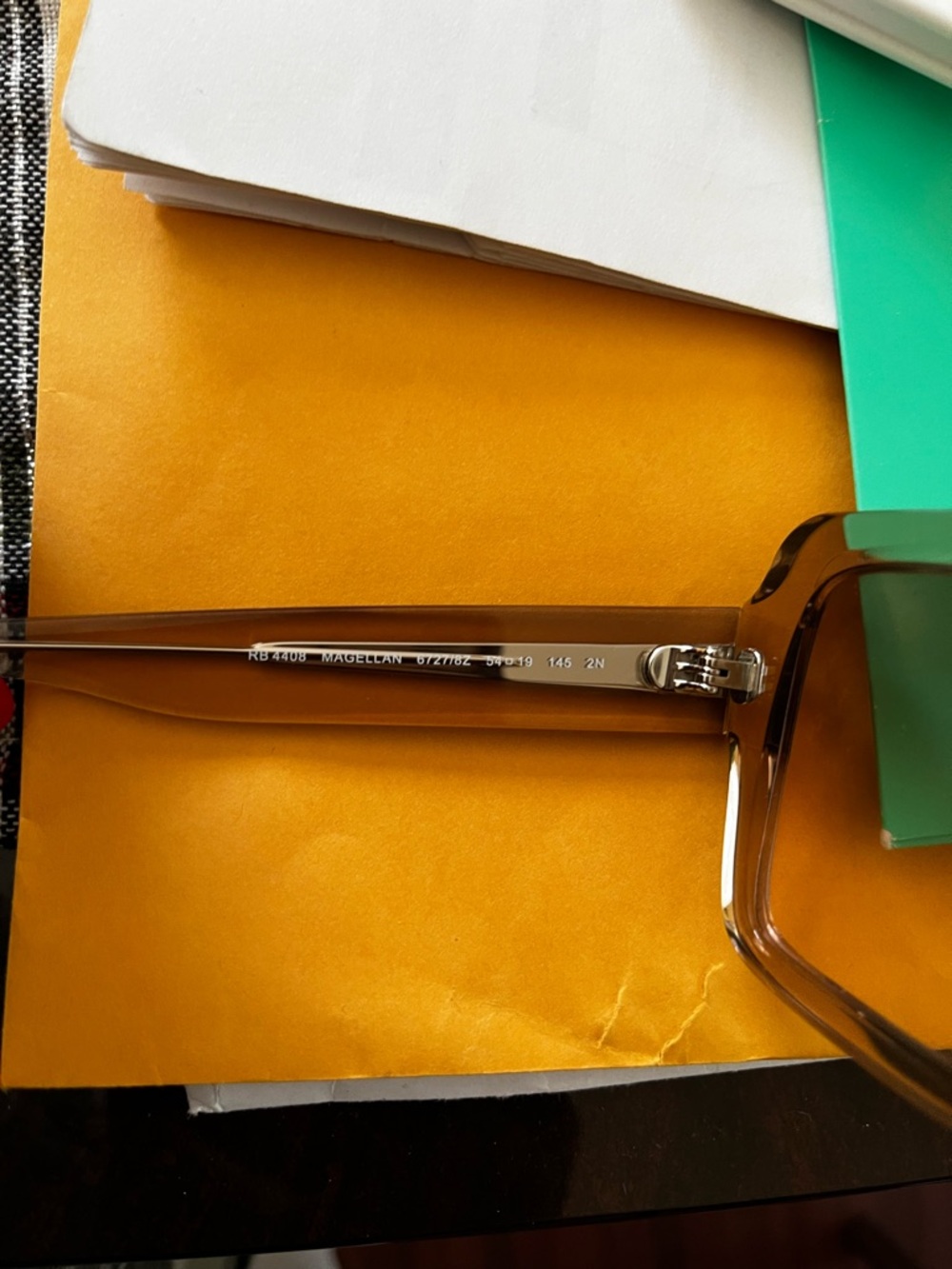Ray-Ban Translucent Brown Square Sunglasses - Picture 5 of 5